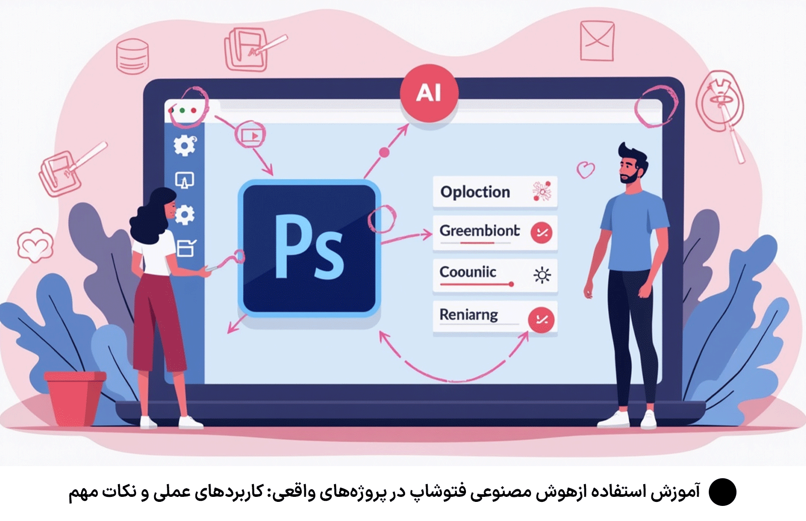 آموزش استفاده ازهوش مصنوعی فتوشاپ در پروژه‌های واقعی: کاربردهای عملی و نکات مهم