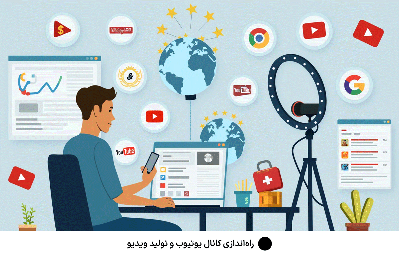 راه‌اندازی کانال یوتیوب و تولید ویدیو