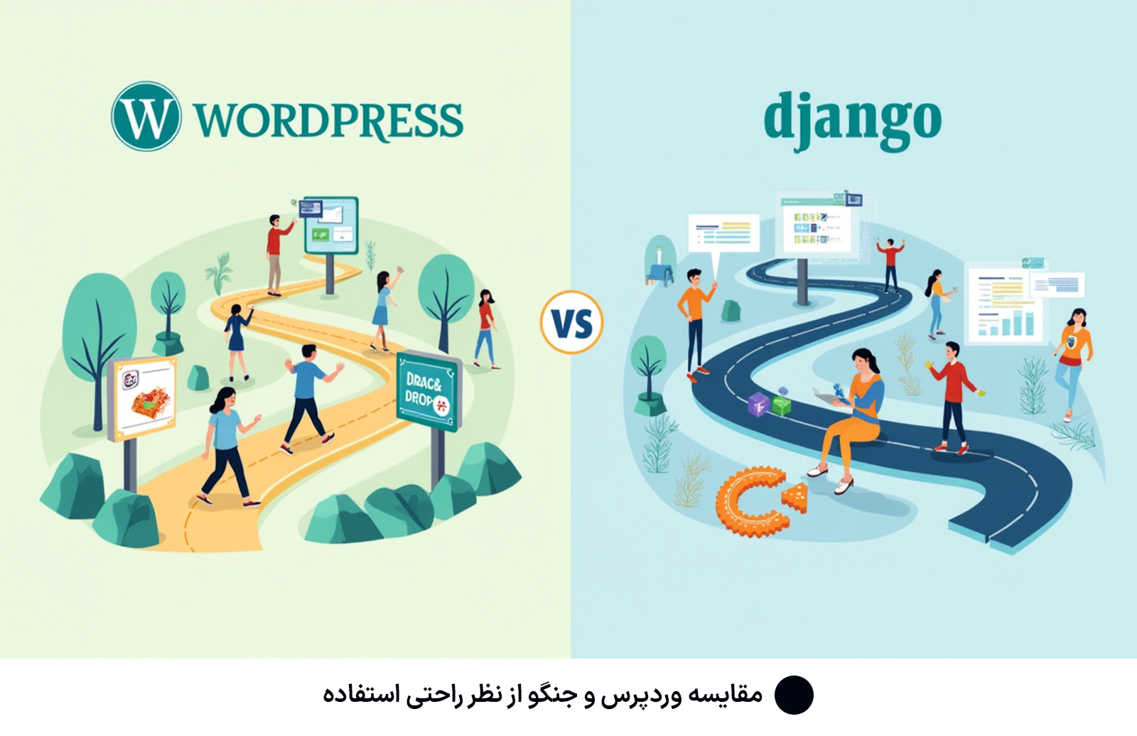 مقایسه وردپرس و جنگو از نظر راحتی استفاده