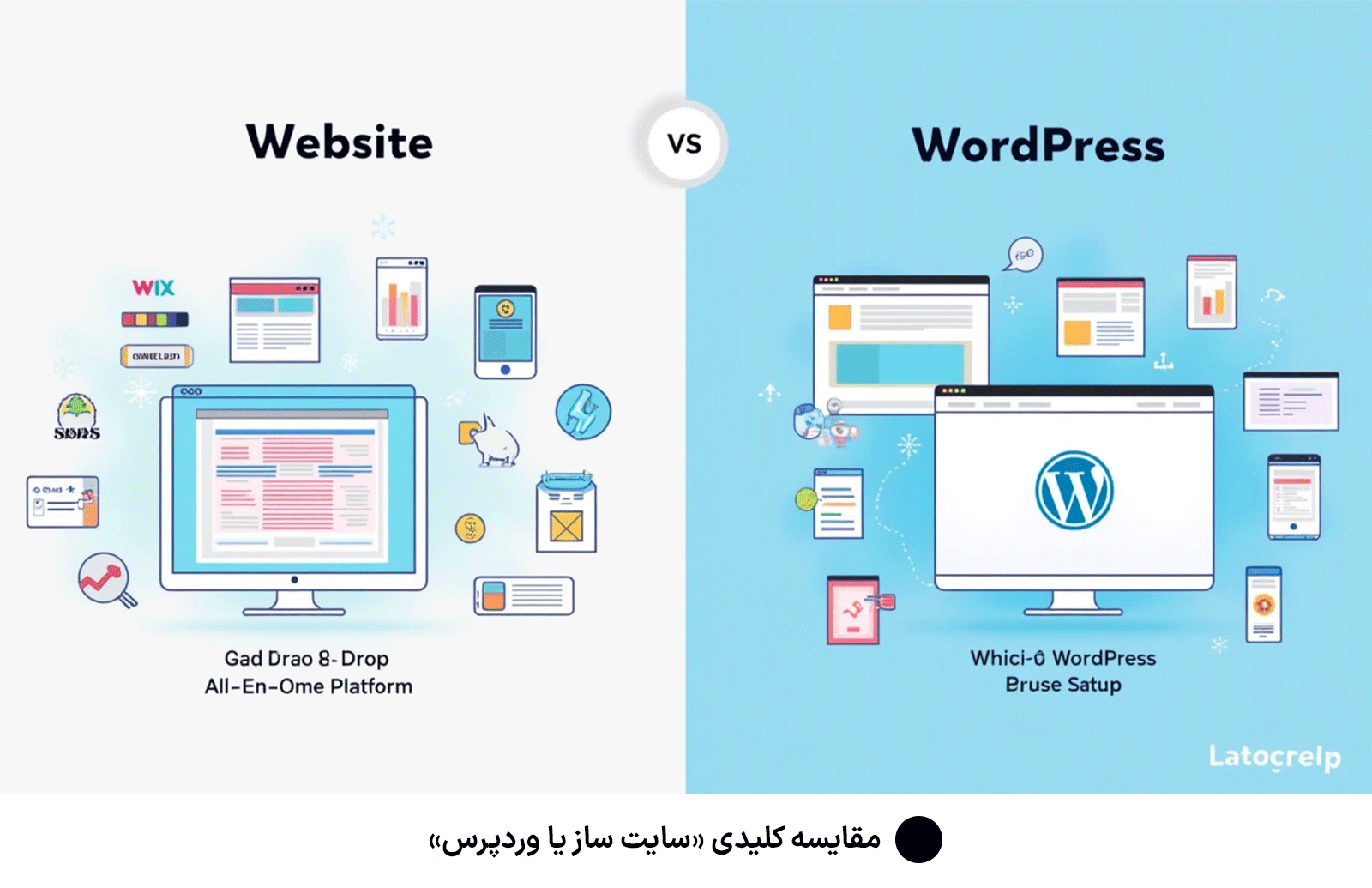 مقایسه کلیدی «سایت ساز یا وردپرس»