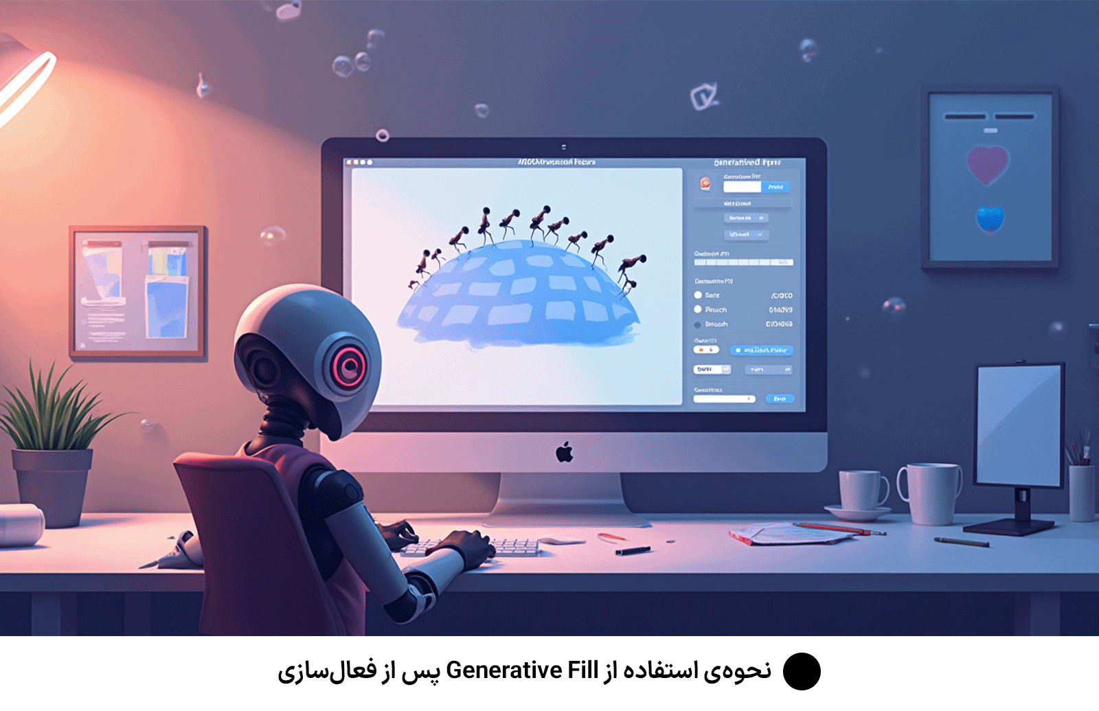 نحوه‌ی استفاده از Generative Fill پس از فعال‌سازی