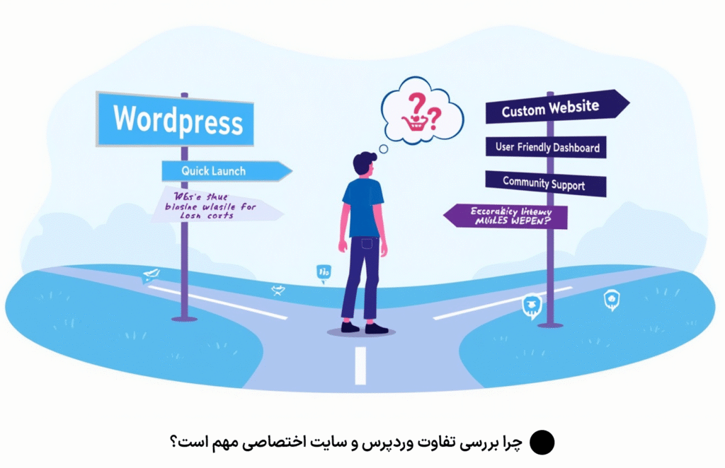 چرا بررسی تفاوت وردپرس و سایت اختصاصی مهم است؟