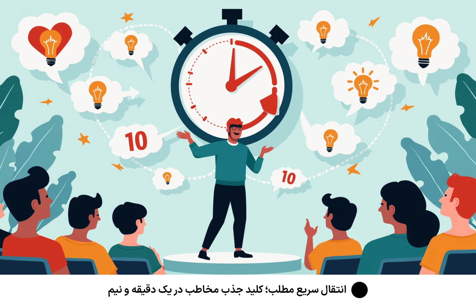 انتقال سریع مطلب؛ کلید جذب مخاطب در یک دقیقه و نیم