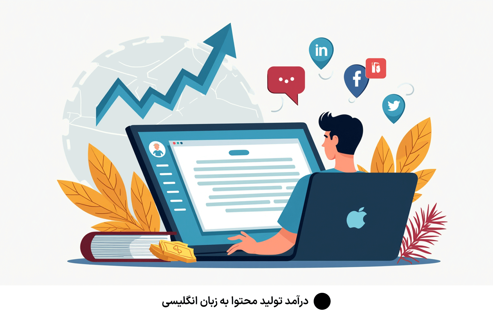 درآمد تولید محتوا به زبان انگلیسی
