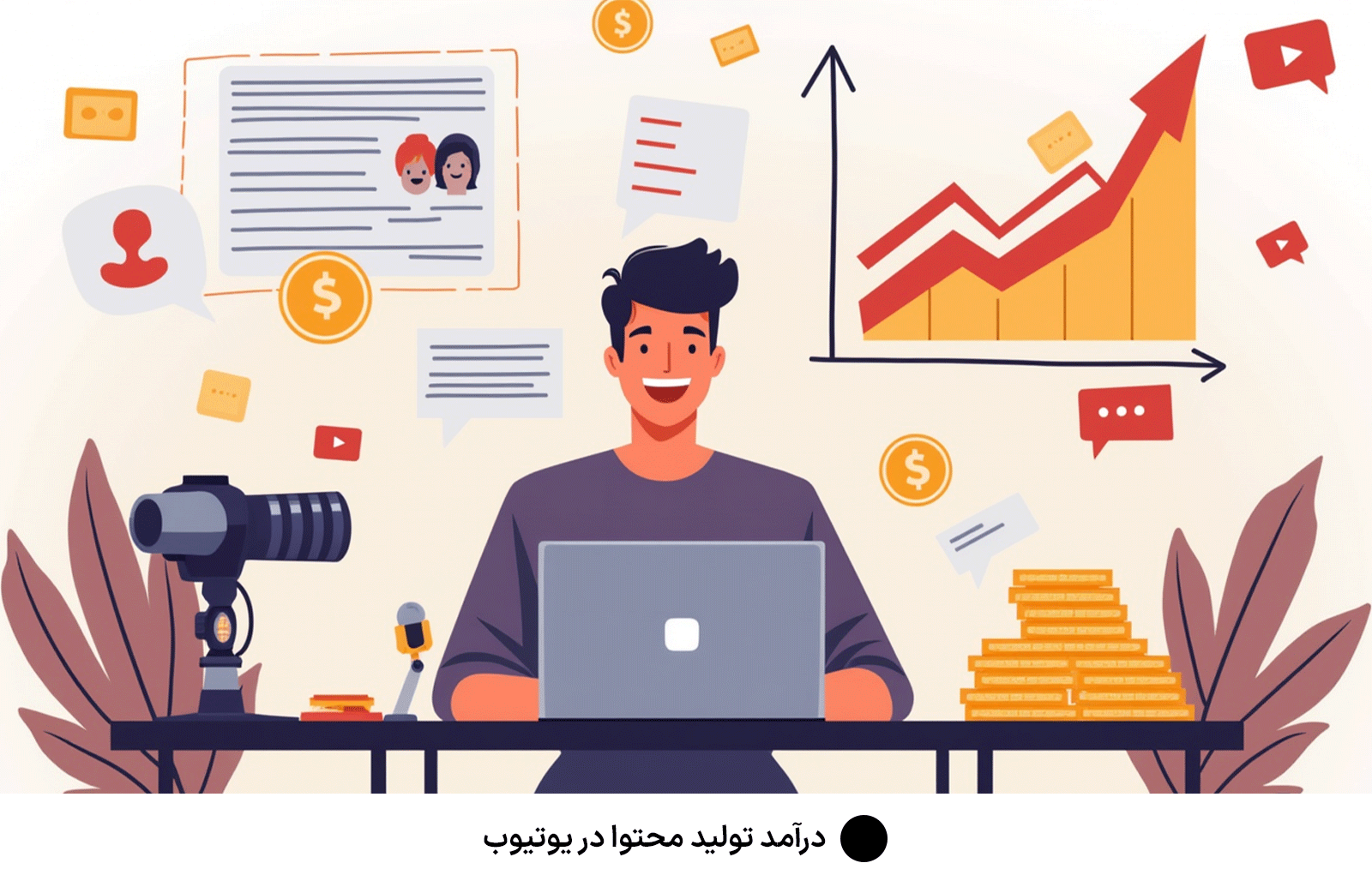 درآمد تولید محتوا در یوتیوب