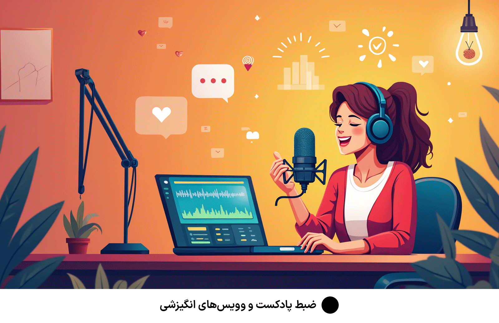 ضبط پادکست و وویس‌های انگیزشی