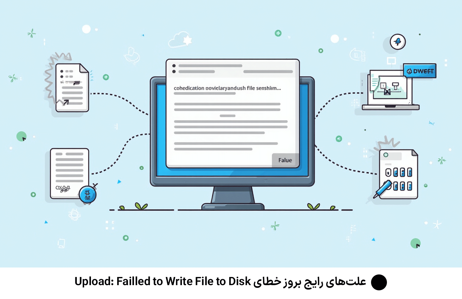علت‌های رایج بروز خطای Upload: Failled to Write File to Disk