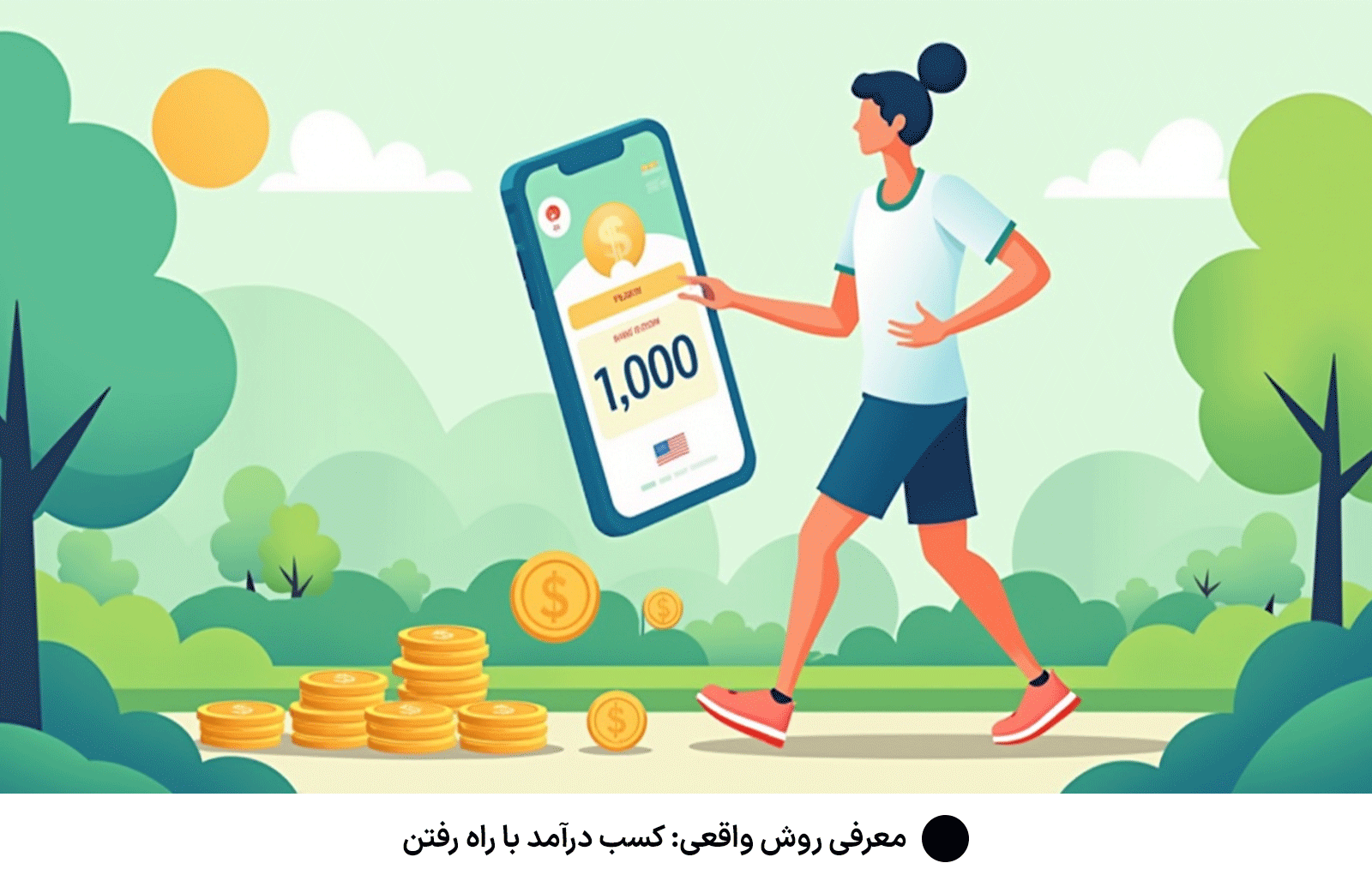 معرفی روش واقعی: کسب درآمد با راه رفتن