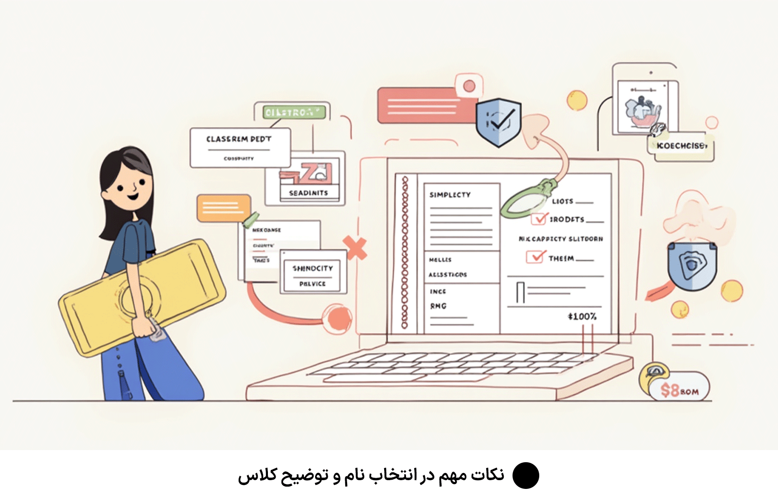 نکات مهم در انتخاب نام و توضیح کلاس