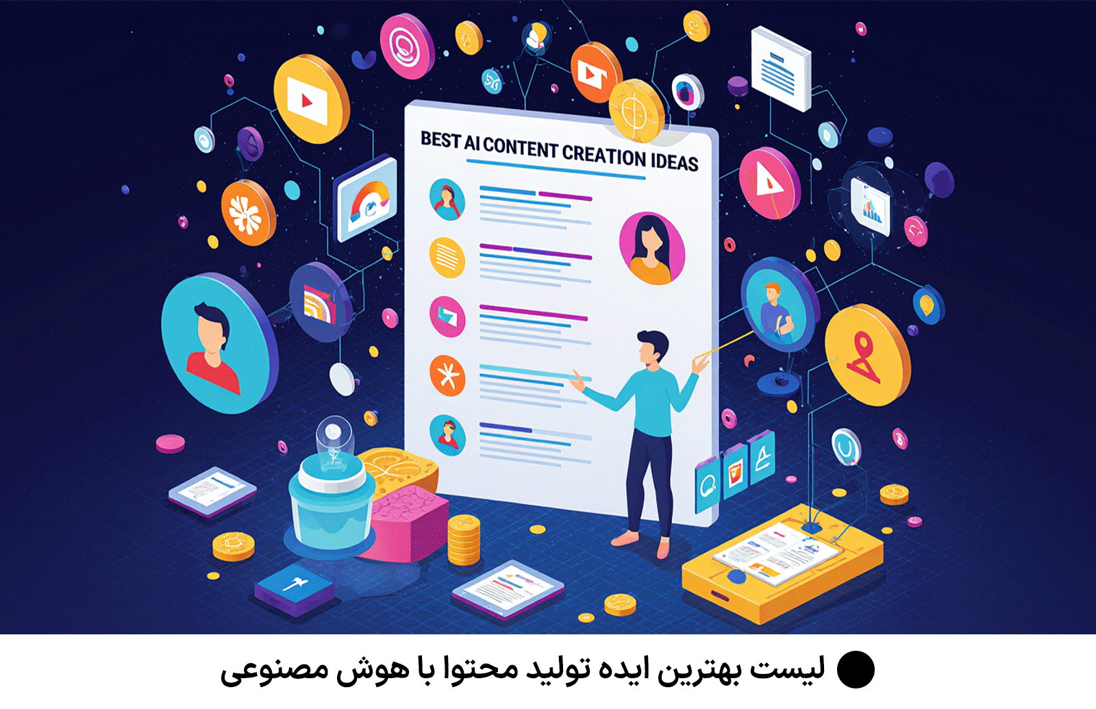 لیست بهترین ایده تولید محتوا با هوش مصنوعی